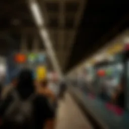 Dubai Metro station during peak hours showcasing commuters