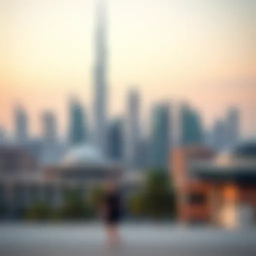 Dubai's Iconic Skyline and Real Estate Landscape A skyline view of Dubai showcasing modern real estate.