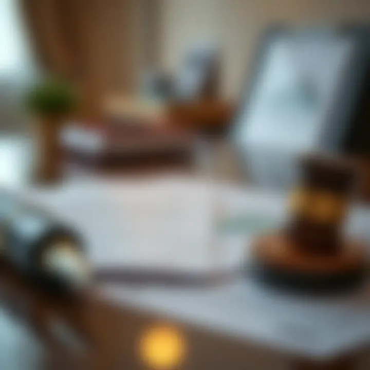 A close-up of legal documents related to property transactions.