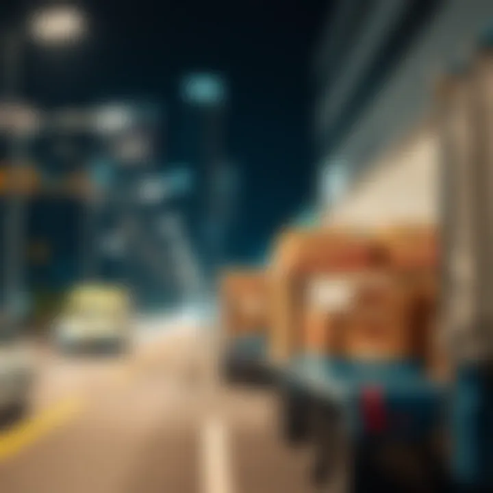 Logistics and Delivery in Dubai Illustration of logistics and delivery process in Dubai