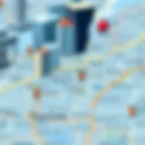 A map highlighting postal code areas in Dubai