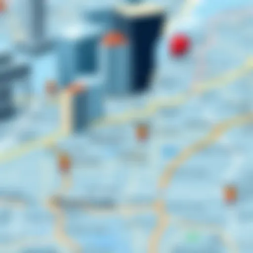 A map highlighting postal code areas in Dubai