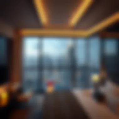 A stunning skyline view of Dubai showcasing luxurious studio apartments