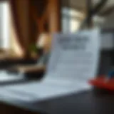 Eviction notice document on a desk