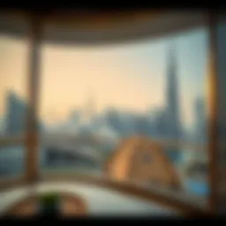 A panoramic view of Dubai's skyline showcasing modern architecture and cultural landmarks