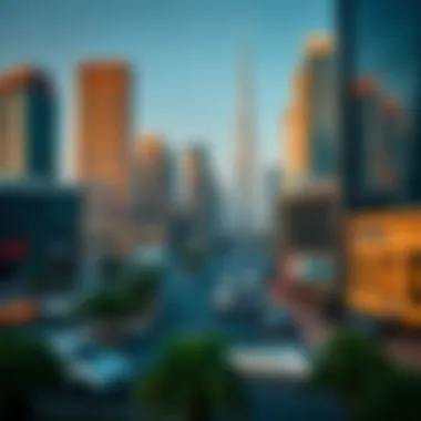 Business district in Dubai International City emphasizing commercial opportunities