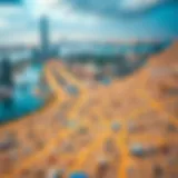 Map of Zip Code Areas in Dubai A detailed map showcasing the zip code areas in Dubai