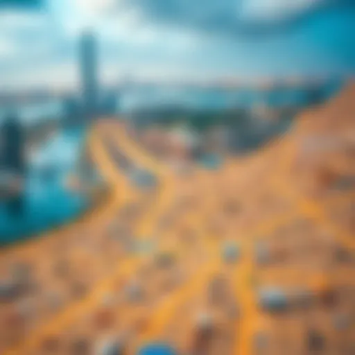 Map of Zip Code Areas in Dubai A detailed map showcasing the zip code areas in Dubai