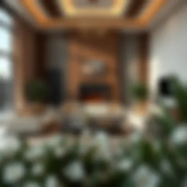 Beautiful living room of a rental villa