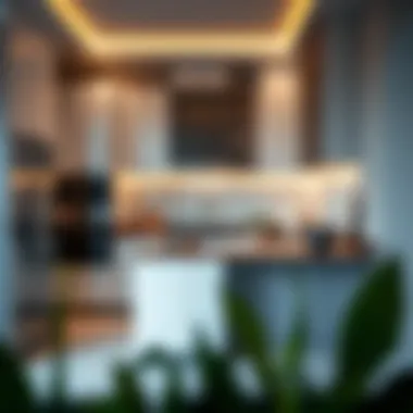 Modern kitchen setup in a villa