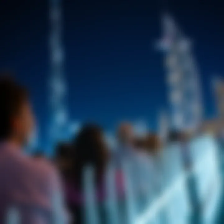 Visitors captivated by the Burj Khalifa Water Show