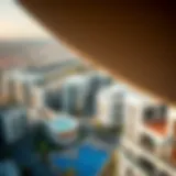 Aerial view of Warsan 4 showcasing modern architecture