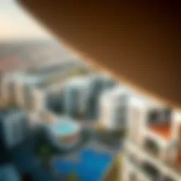 Aerial view of Warsan 4 showcasing modern architecture