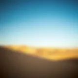 A picturesque desert landscape under a blue winter sky