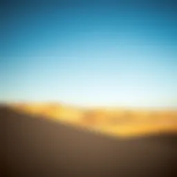 A picturesque desert landscape under a blue winter sky