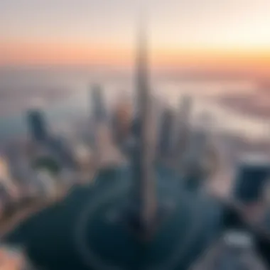 Aerial shot showcasing Zabeel One Tower amidst Dubai's skyline