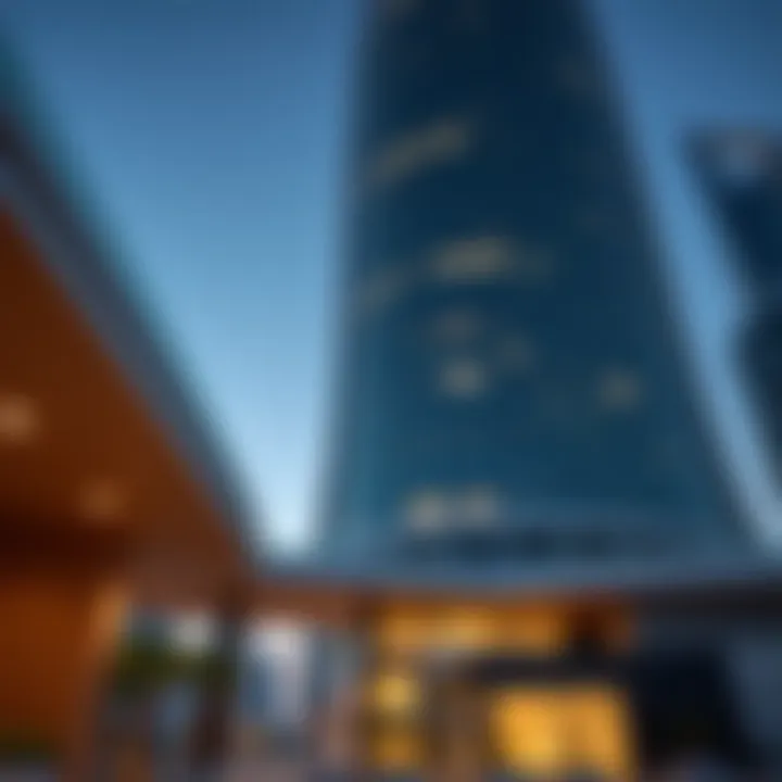 Architectural details of Zabeel One Tower highlighting its modern design