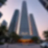 Ground Level Perspective of Zabeel One Tower Stunning view of Zabeel One Tower from the ground level